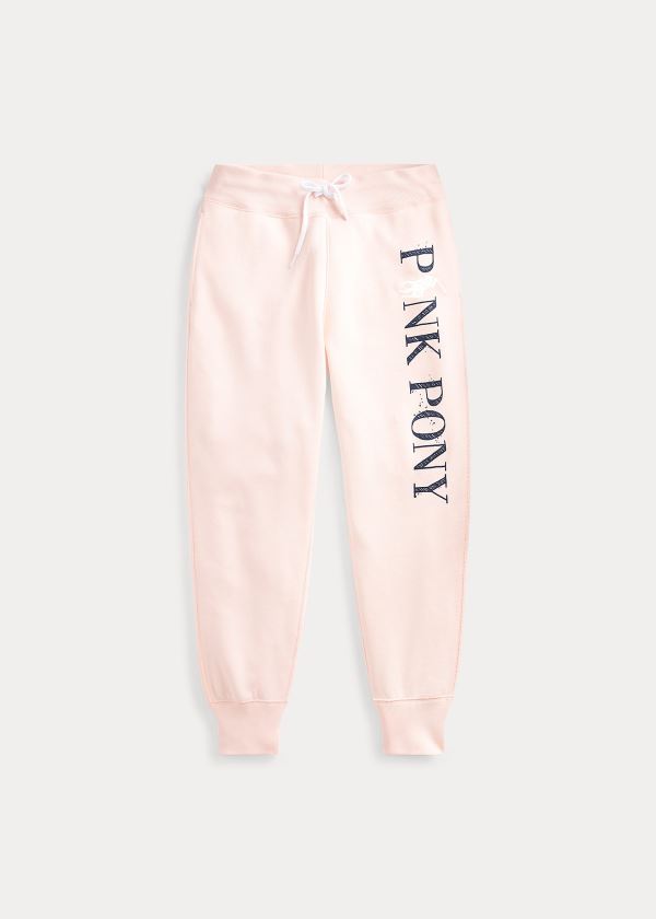 Women's Ralph Lauren Pink Pony Fleece Sweatpant | 685173WCS